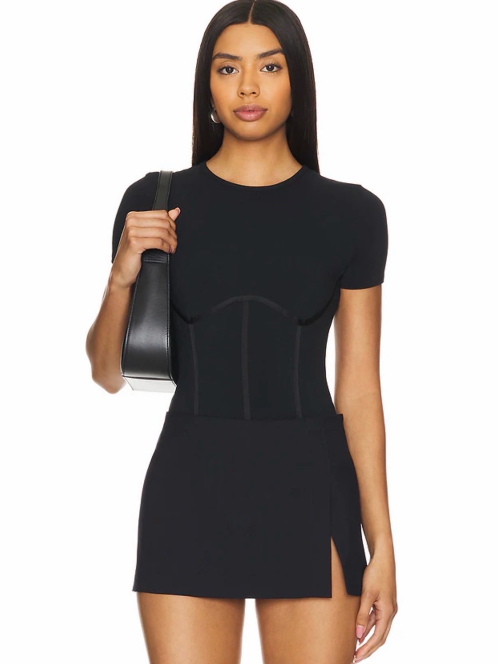 Fleur Du Mal T-Shirt Bodysuit in Black